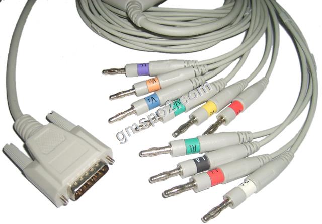 BiocareNihon Kohden EKG kabeli Banana.jpg