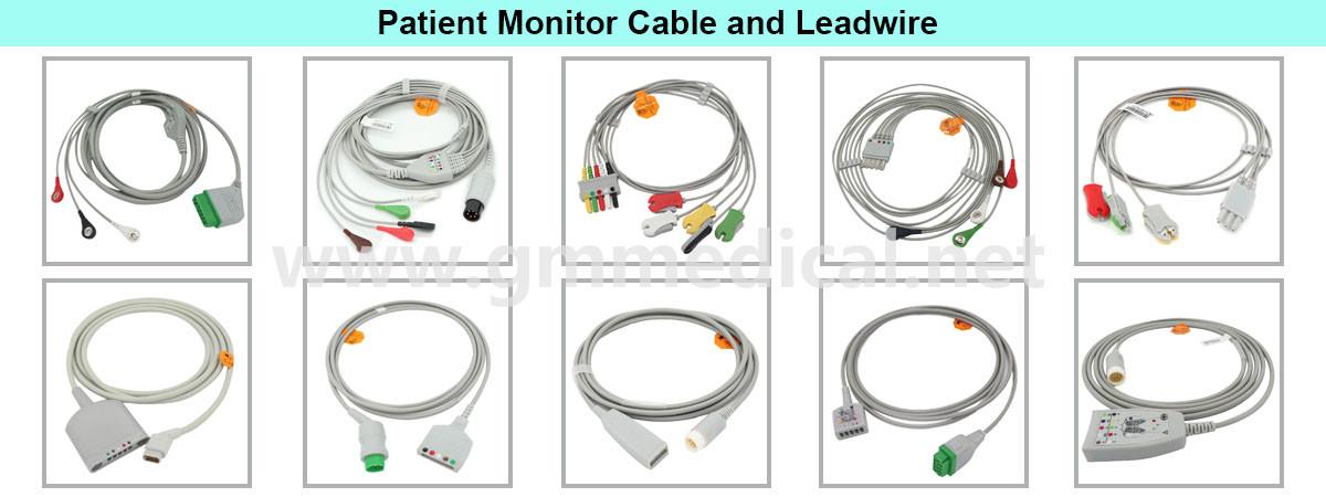 Qo'rg'oshin simlari bilan EKG kabeli ECG cable with leadwires