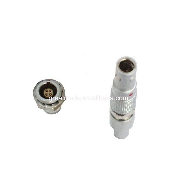 Brass Push Pull Connector 4 Pins Metal Wire Connector FGG.00B.304 Automotive Wire Connector With CE ROHS TUV