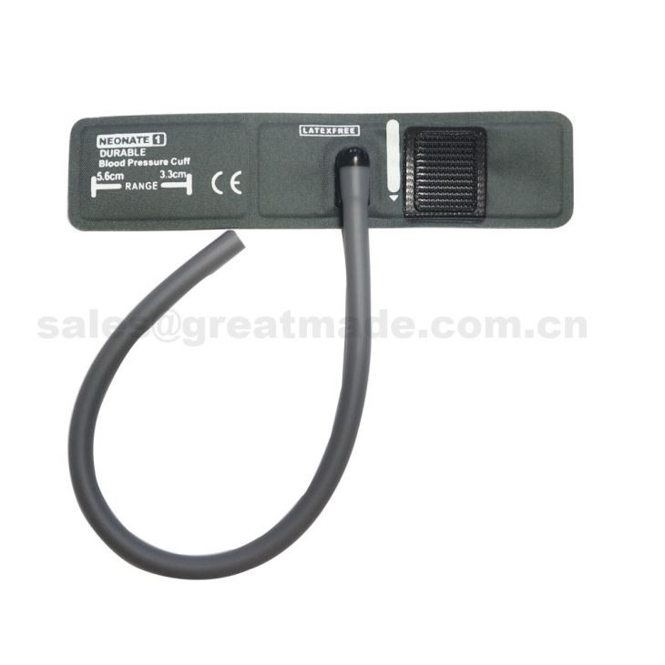Neonate # 1 Nibp Cuff, 3.3-5.6cm Kolos Dairesel, Gasbag holda, yagona kolba