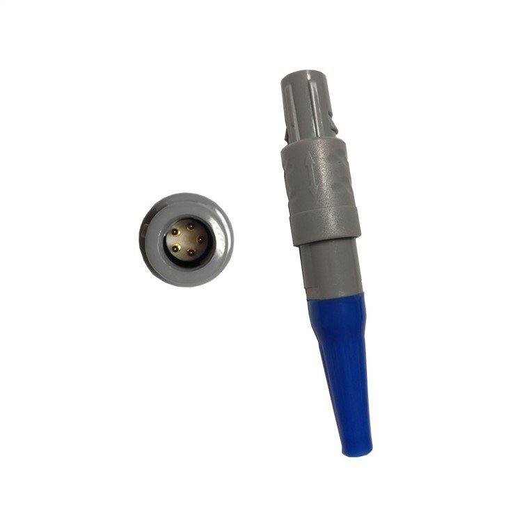 Plastic Connector PAG 1-10pin 14pin 1P Two Keying 60 Degree Push-Pull Circular Straight Plug With Bend Relief